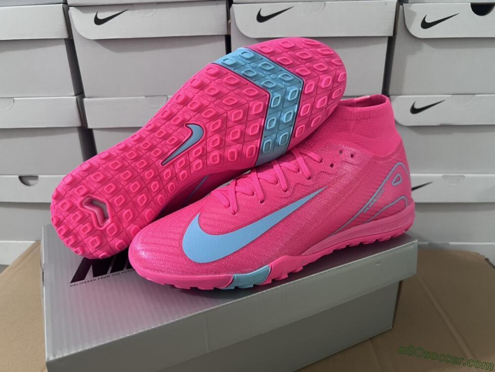 Nike Air Zoom Mercurial Superfly 10 Elite TF Artificial Turf Soccer Shoes - Pink/Red/Jade