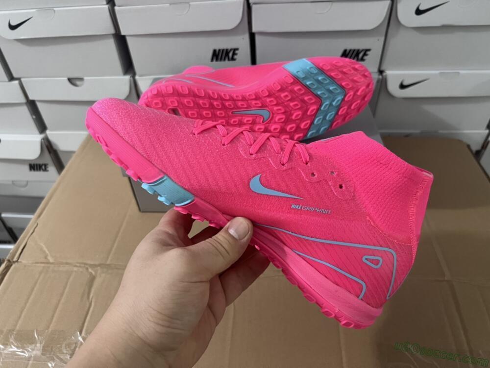 Nike Air Zoom Mercurial Superfly 10 Elite TF Artificial Turf Soccer Shoes - Pink/Red/Jade
