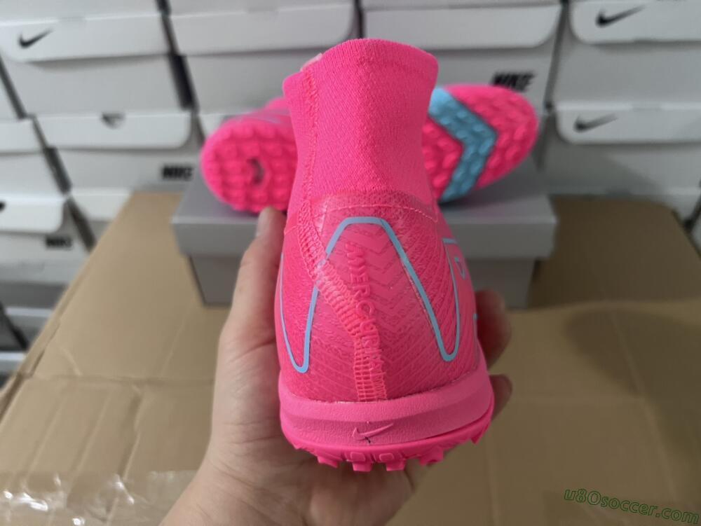 Nike Air Zoom Mercurial Superfly 10 Elite TF Artificial Turf Soccer Shoes - Pink/Red/Jade