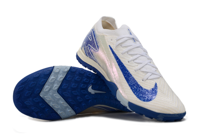 Nike Air Zoom Mercurial Vapor 16 Elite TF Artificial Turf Soccer Shoes - White/Blue