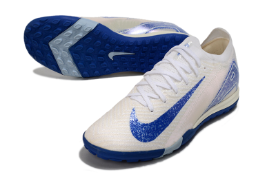 Nike Air Zoom Mercurial Vapor 16 Elite TF Artificial Turf Soccer Shoes - White/Blue