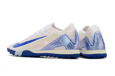 Nike Air Zoom Mercurial Vapor 16 Elite TF Artificial Turf Soccer Shoes - White/Blue