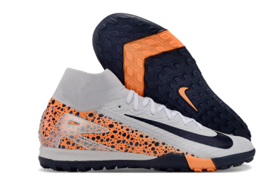 Nike Mercurial Superfly 10 Elite TF Artificial Turf Soccer Cleats - White/Black/Orange