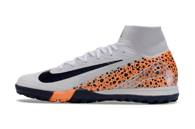 Nike Mercurial Superfly 10 Elite TF Artificial Turf Soccer Cleats - White/Black/Orange