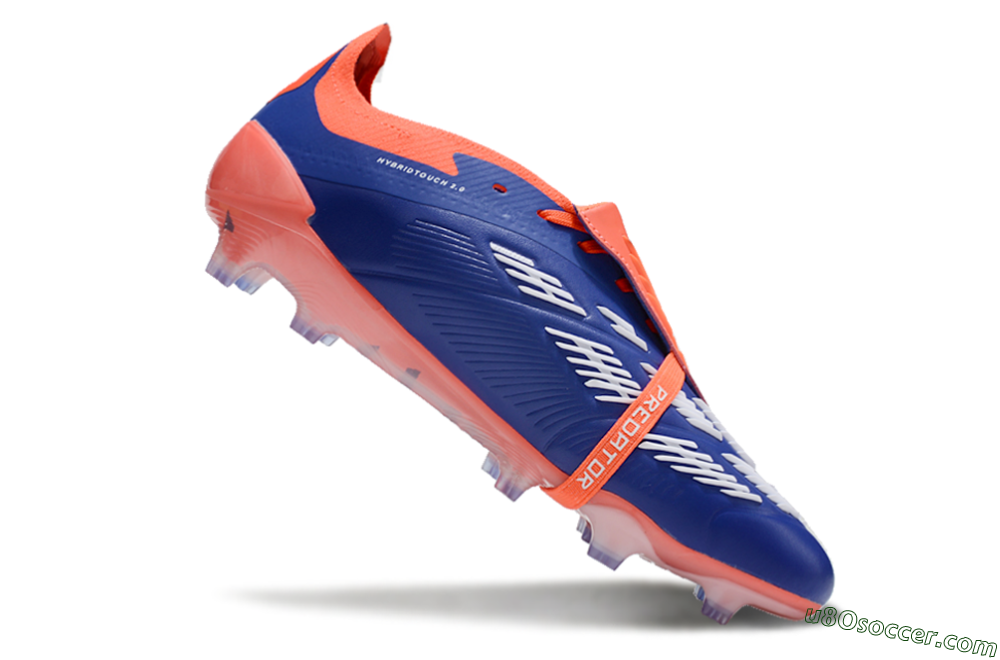 Adidas Predator Elite Foldover Tongue FG Firm Ground Soccer Cleats - Blue/White/Orange 5