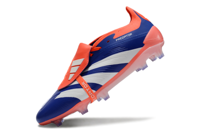 Adidas Predator Elite Foldover Tongue FG Firm Ground Soccer Cleats - Blue/White/Orange