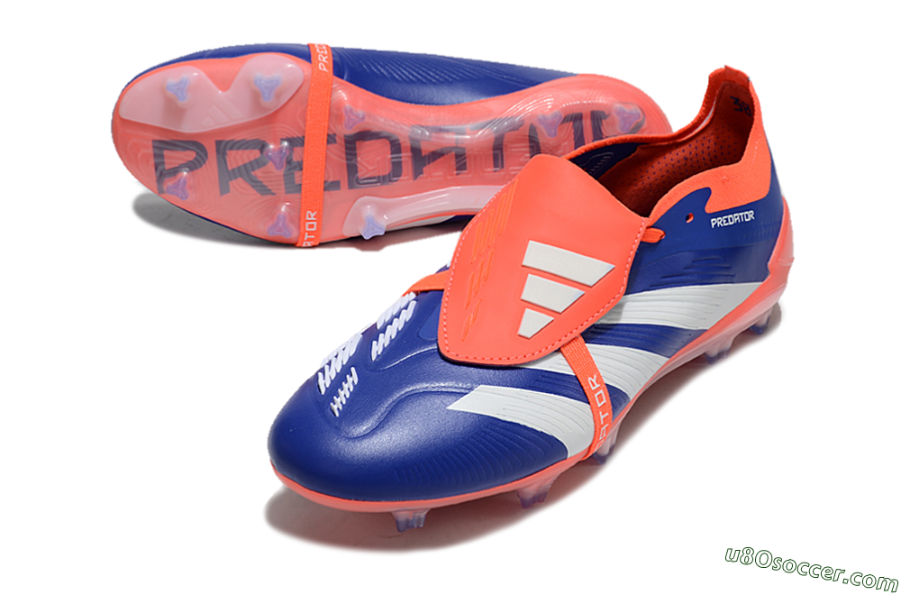 Adidas Predator Elite Foldover Tongue FG Firm Ground Soccer Cleats - Blue/White/Orange 3