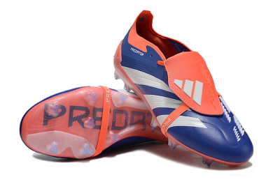 Adidas Predator Elite Foldover Tongue FG Firm Ground Soccer Cleats - Blue/White/Orange