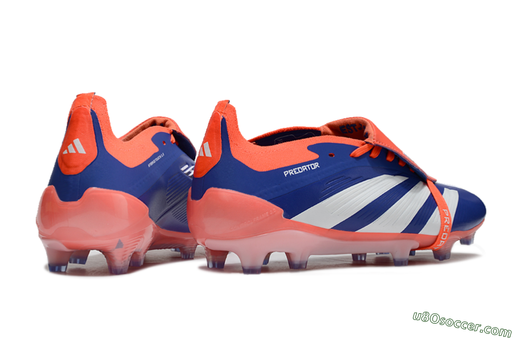 Adidas Predator Elite Foldover Tongue FG Firm Ground Soccer Cleats - Blue/White/Orange 7