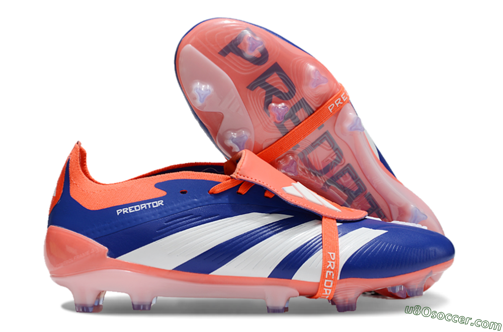 Adidas Predator Elite Foldover Tongue FG Firm Ground Soccer Cleats - Blue/White/Orange 1