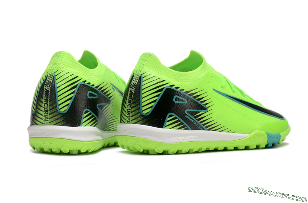 Nike Air Zoom Mercurial Vapor 16 Elite TF Artificial Turf Soccer Shoes - Green/Black/Blue 6
