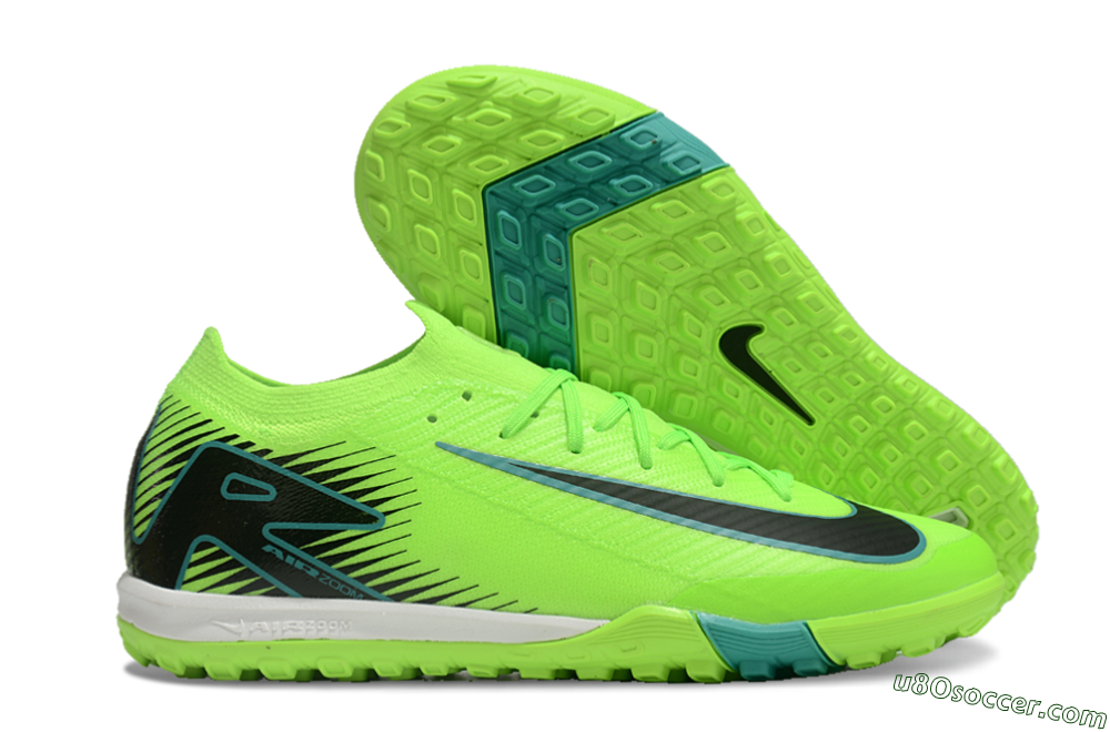 Nike Air Zoom Mercurial Vapor 16 Elite TF Artificial Turf Soccer Shoes - Green/Black/Blue 1