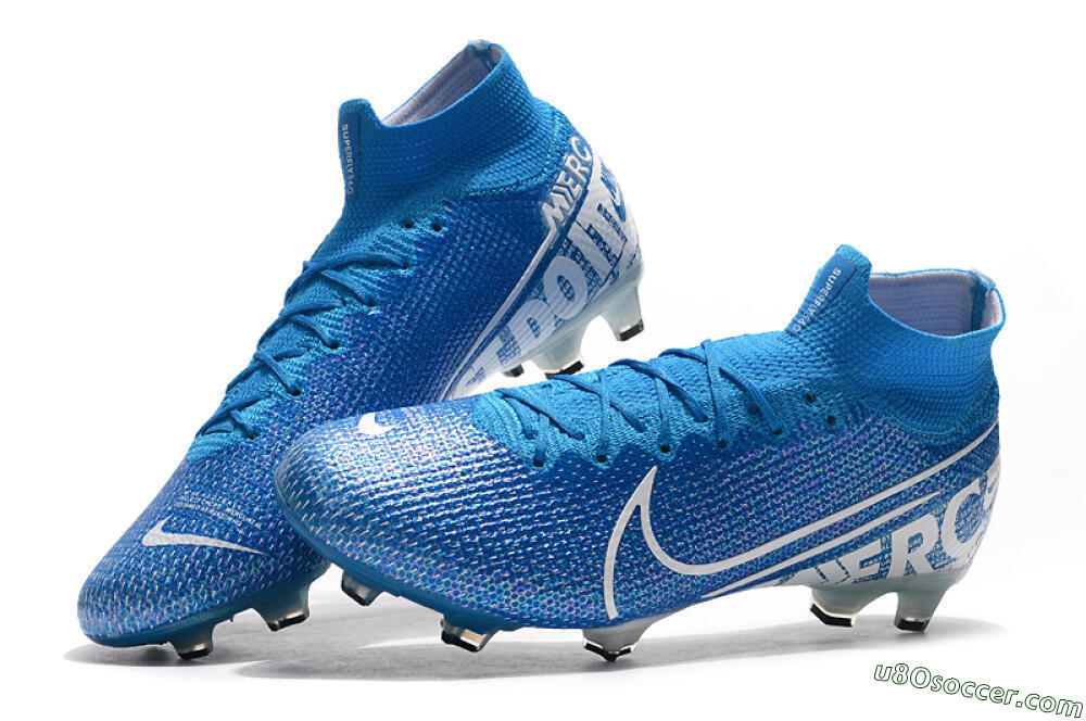 Nike Mercurial Superfly 7 Elite FG Firm Ground Soccer Cleats - Blue/White 6