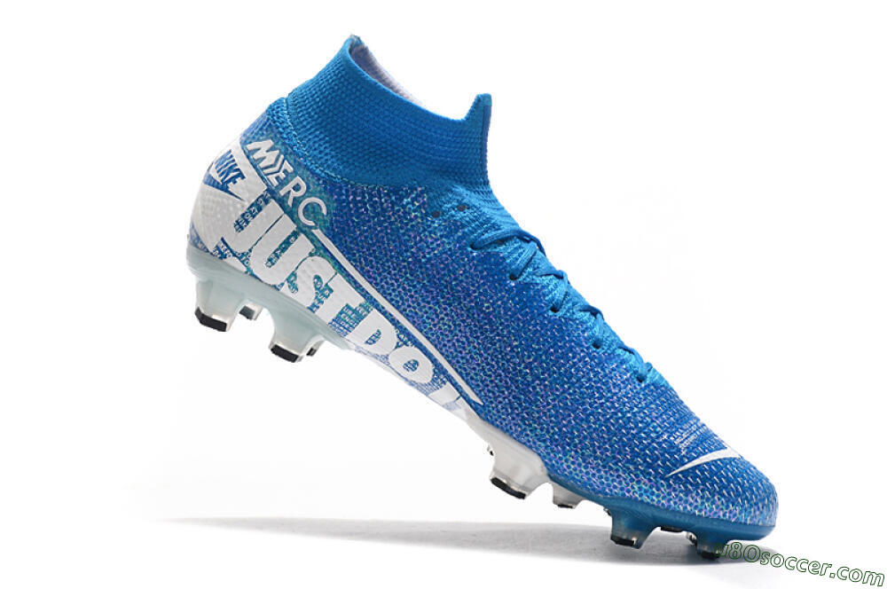 Nike Mercurial Superfly 7 Elite FG Firm Ground Soccer Cleats - Blue/White 7