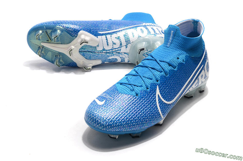 Nike Mercurial Superfly 7 Elite FG Firm Ground Soccer Cleats - Blue/White 3