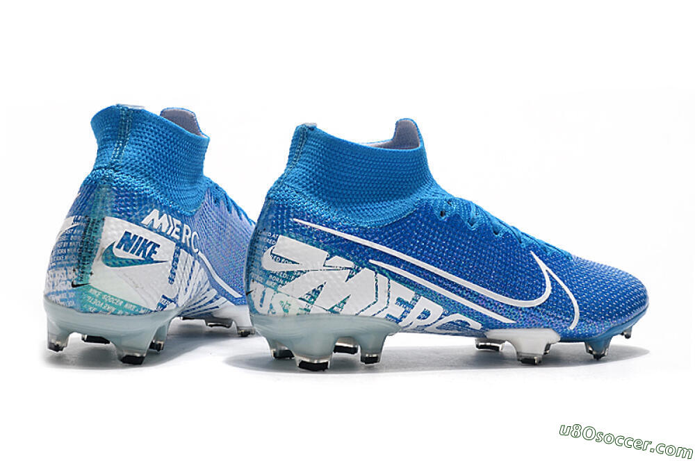 Nike Mercurial Superfly 7 Elite FG Firm Ground Soccer Cleats - Blue/White 9