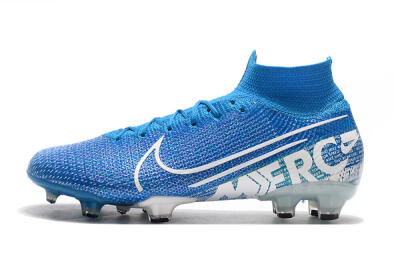Nike Mercurial Superfly 7 Elite FG Firm Ground Soccer Cleats - Blue/White