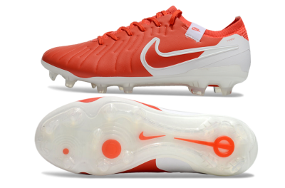 Nike Tiempo Legend 10 Elite FG Firm Ground Soccer Cleats - Red/White