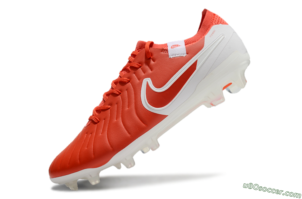 Nike Tiempo Legend 10 Elite FG Firm Ground Soccer Cleats - Red/White 5