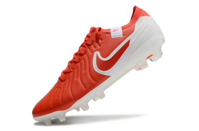 Nike Tiempo Legend 10 Elite FG Firm Ground Soccer Cleats - Red/White