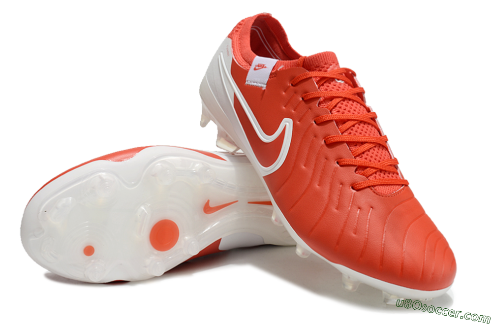 Nike Tiempo Legend 10 Elite FG Firm Ground Soccer Cleats - Red/White 3