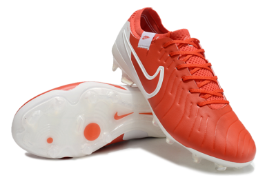 Nike Tiempo Legend 10 Elite FG Firm Ground Soccer Cleats - Red/White