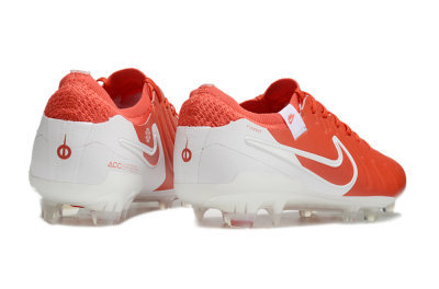 Nike Tiempo Legend 10 Elite FG Firm Ground Soccer Cleats - Red/White