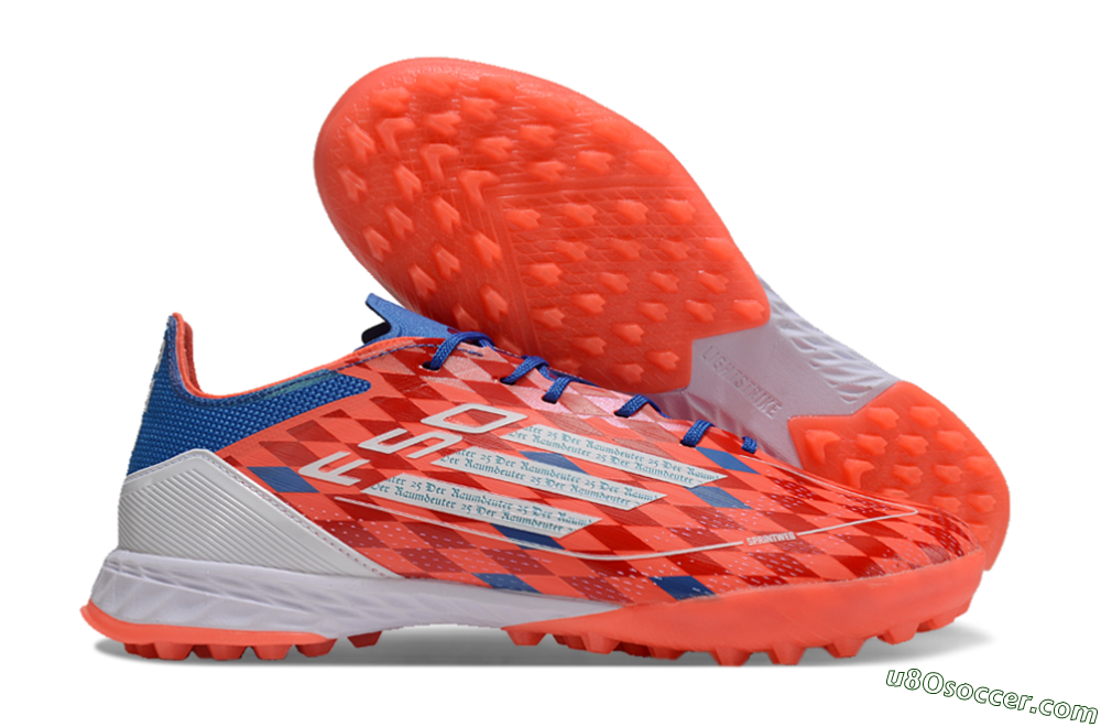 Thomas Müller x Adidas F50 Elite Raumdeuter TF Artificial Turf Soccer Shoes - Red/Blue/White 1
