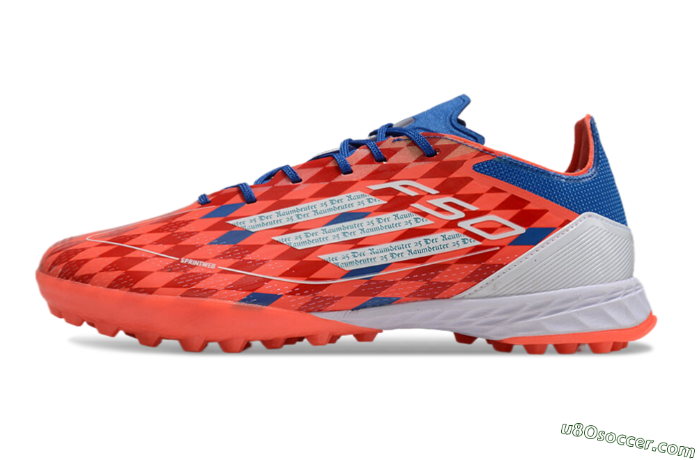 Thomas Müller x Adidas F50 Elite Raumdeuter TF Artificial Turf Soccer Shoes - Red/Blue/White 2