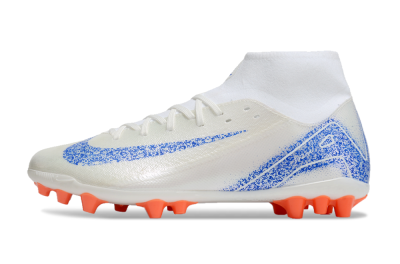 Nike Mercurial Superfly 10 Academy FG Firm Ground Soccer Cleats - White/Blue/Orange