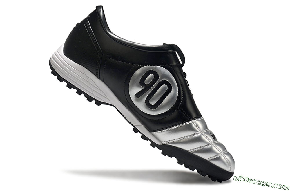 Nike Total 90 II TF Artificial Turf Soccer Shoes - Black/Silver/Red 4