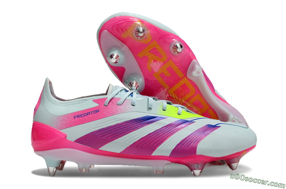 Adidas Predator Elite 24 SG Soft Ground Soccer Cleats - Jade/Pink/Blue 1