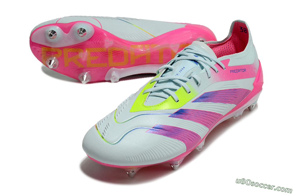 Adidas Predator Elite 24 SG Soft Ground Soccer Cleats - Jade/Pink/Blue 3