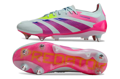 Adidas Predator Elite 24 SG Soft Ground Soccer Cleats - Jade/Pink/Blue