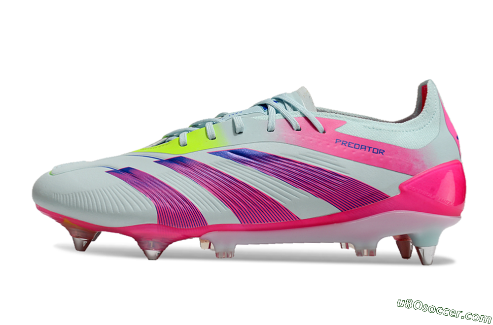 Adidas Predator Elite 24 SG Soft Ground Soccer Cleats - Jade/Pink/Blue 2