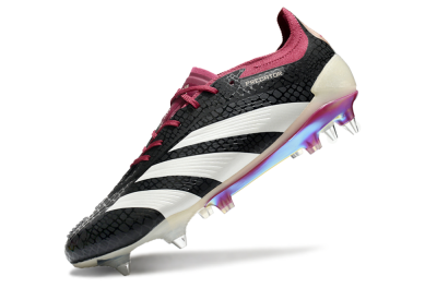 Adidas Predator Elite 24 SG Soft Ground Soccer Cleats - Black/White/Red