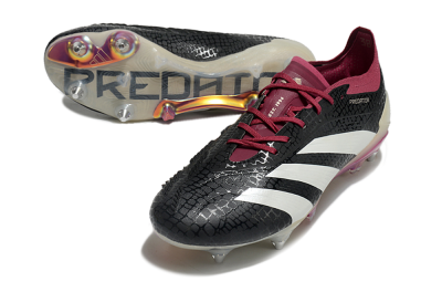 Adidas Predator Elite 24 SG Soft Ground Soccer Cleats - Black/White/Red