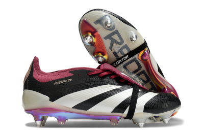 Adidas Predator Elite Foldover Tongue SG Soft Ground Soccer Cleats - Black/White/Red