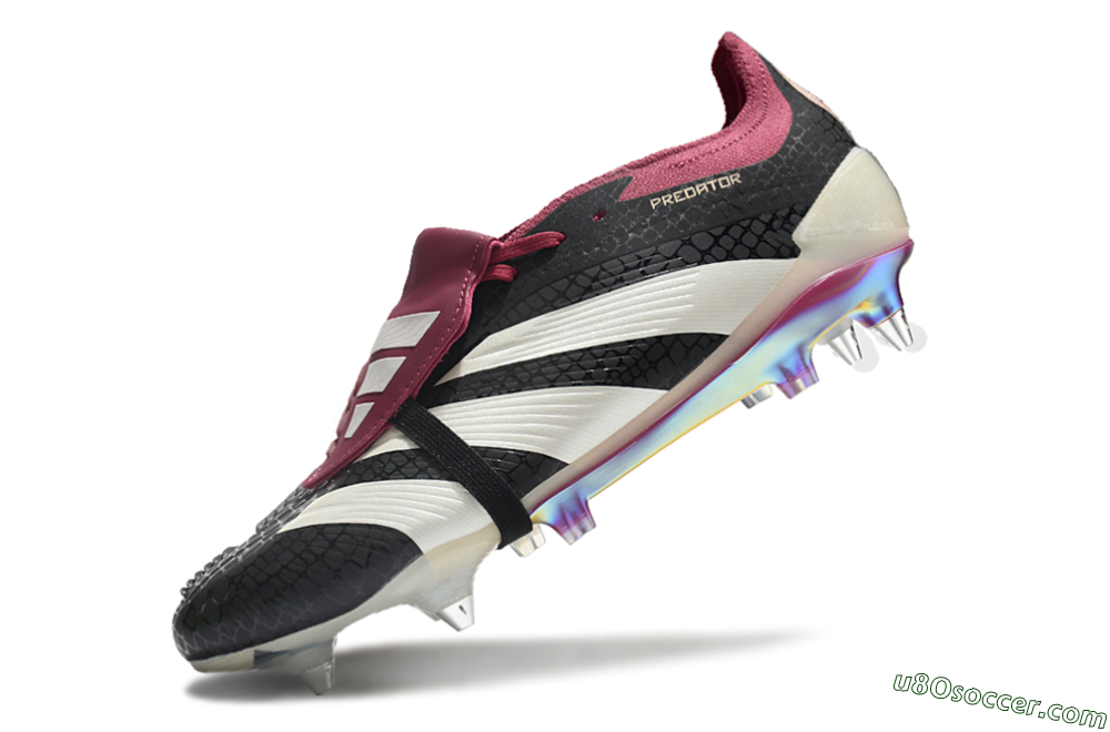Adidas Predator Elite Foldover Tongue SG Soft Ground Soccer Cleats - Black/White/Red 5