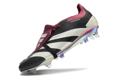 Adidas Predator Elite Foldover Tongue SG Soft Ground Soccer Cleats - Black/White/Red