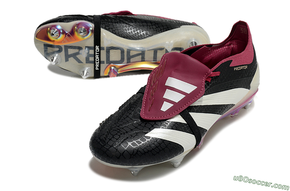 Adidas Predator Elite Foldover Tongue SG Soft Ground Soccer Cleats - Black/White/Red 3