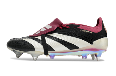 Adidas Predator Elite Foldover Tongue SG Soft Ground Soccer Cleats - Black/White/Red