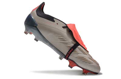 Adidas Predator Elite Foldover Tongue FG Firm Ground Soccer Cleats - Platinum Metallic/Aurora Black/Carbon