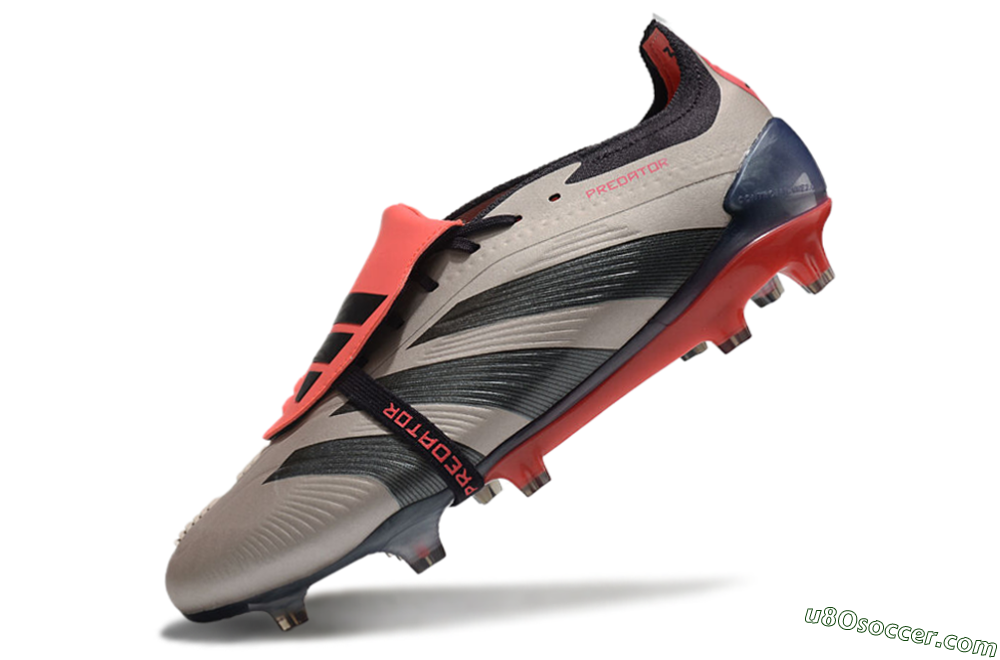 Adidas Predator Elite Foldover Tongue FG Firm Ground Soccer Cleats - Platinum Metallic/Aurora Black/Carbon 5