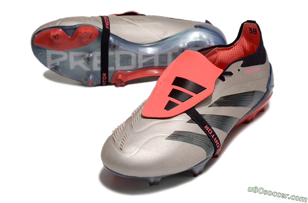 Adidas Predator Elite Foldover Tongue FG Firm Ground Soccer Cleats - Platinum Metallic/Aurora Black/Carbon 3