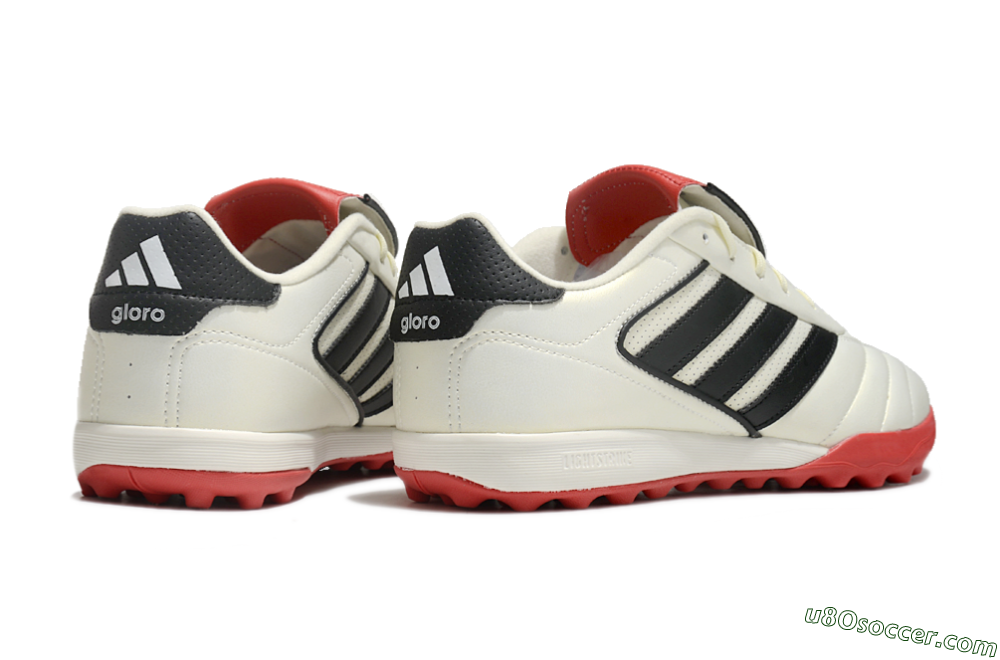 Adidas Copa Gloro 2 TF Artificial Turf Soccer Shoes - Ivory/Core Black/Solar Red 6