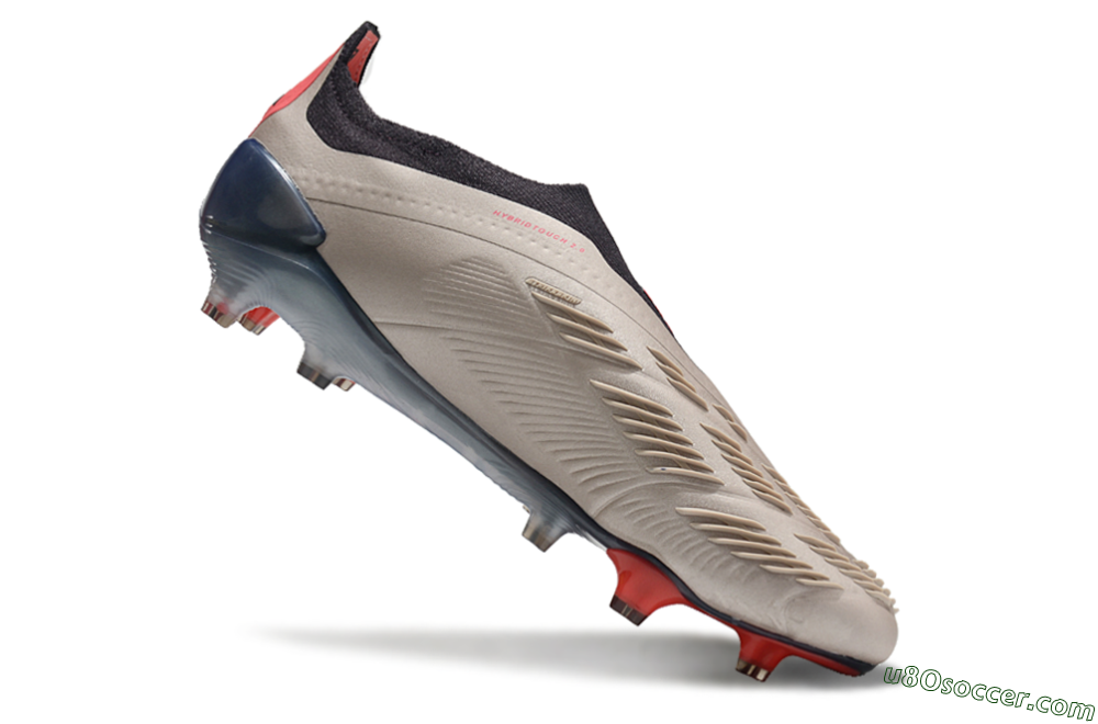 Adidas Predator Elite Laceless FG Firm Ground Soccer Cleats - Platinum Metallic/Aurora Black/Carbon 4