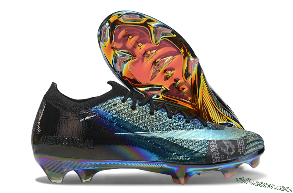 Nike Air Zoom Mercurial Vapor 15 Elite FG Firm Ground Soccer Cleats - Blue/Black/Gold 1