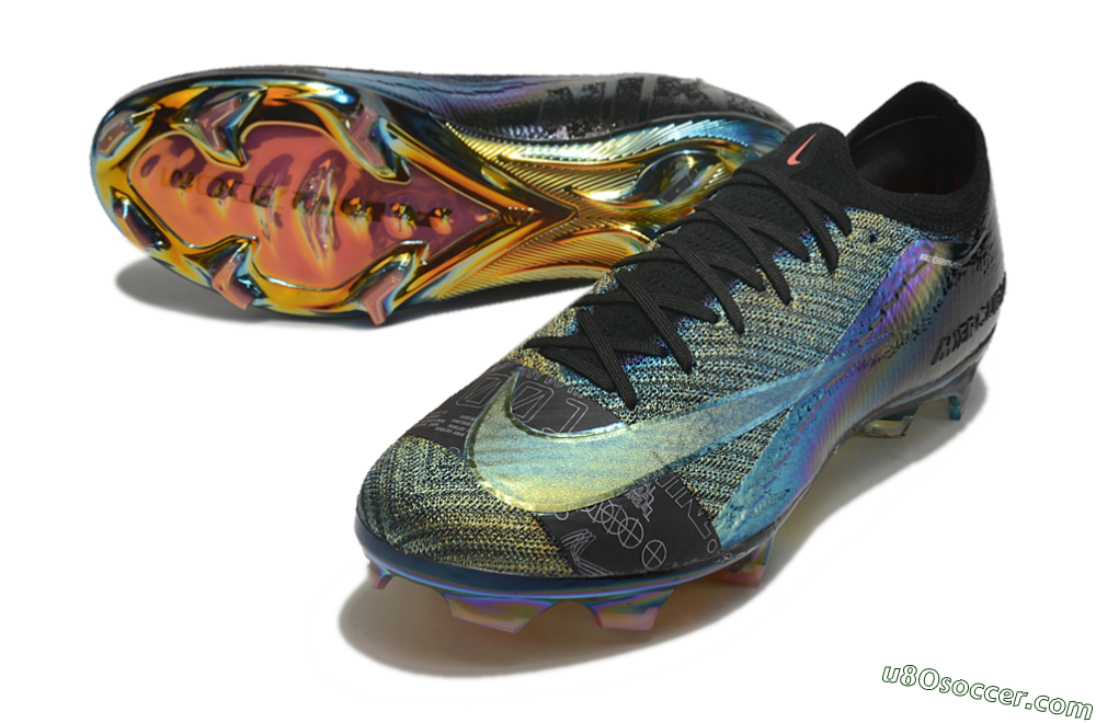 Nike Air Zoom Mercurial Vapor 15 Elite FG Firm Ground Soccer Cleats - Blue/Black/Gold 3