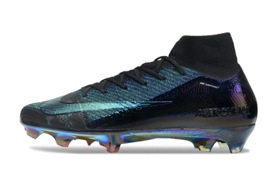 Nike Air Zoom Mercurial Superfly 9 Elite FG Firm Ground Soccer Cleats - Metal Blue/Black